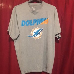 Mens Nike Dry-Fit Gray XL Miami Dolphins Shirt